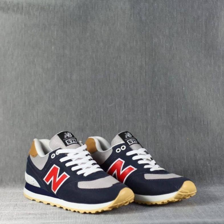 Am67 sepatu new balance 574 unisex terlaris Murah