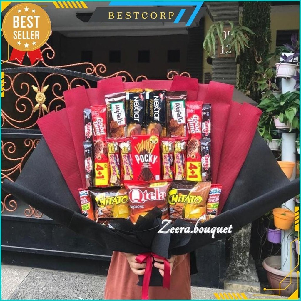 

(B25) Bucket Snack/Buket Snack/Bouquet [Include: Greeting Card+Packing] Gratis Ongkir