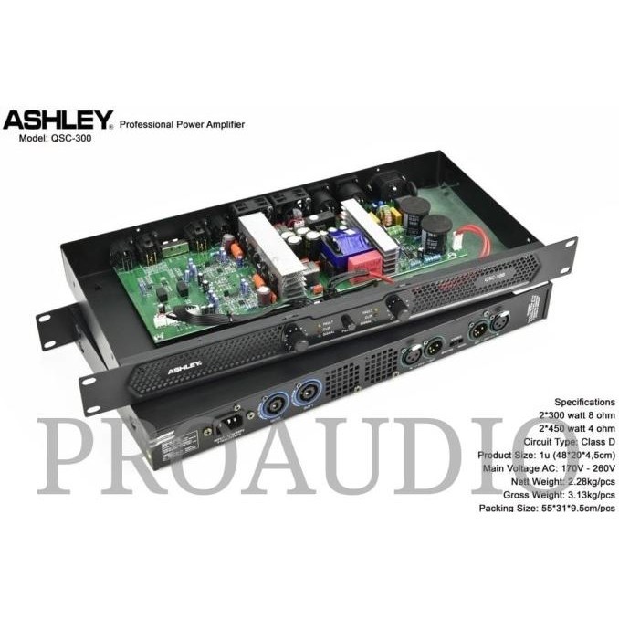 Readyy... Power Amplifier Ashley Qsc300 / Qsc-300 / Qsc 300 / Ashley Qsc300 Ori