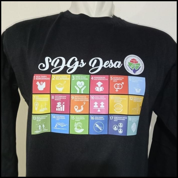 TERBARU BAJU - KAOS SDGS DESA KEMENDES LENGAN PANJANG - TSHIRT SDGS DESA 