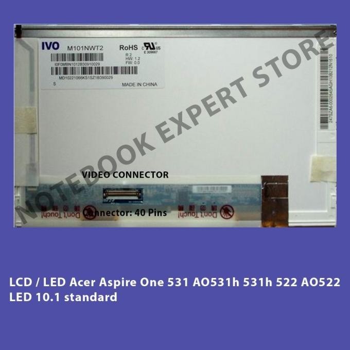Lcd / Led Acer Aspire One 531 Ao531H 531H 522 Ao522 Led 10.1 Standard