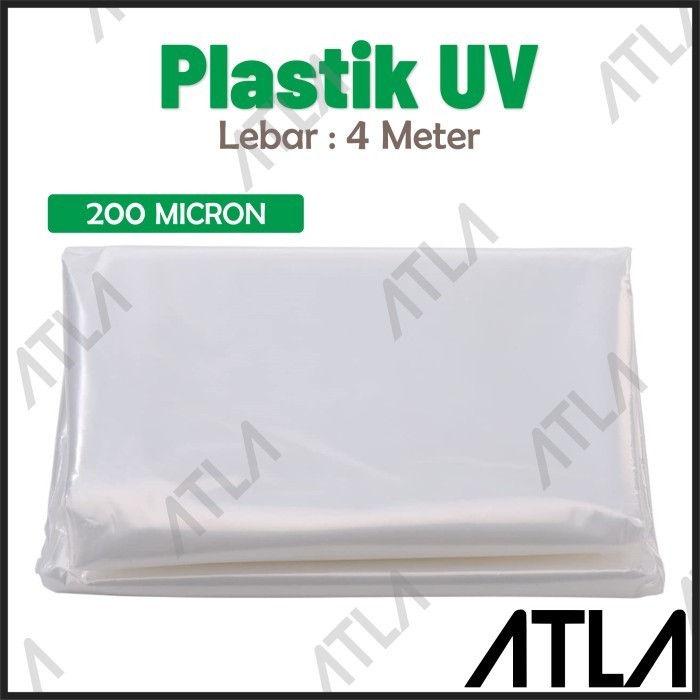 TERMURAH Plastik UV 14% 4 Meter 200 Micron Bening Greenhouse Transparan MG023