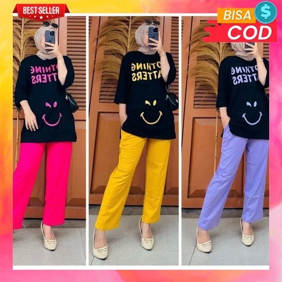 Baju 1 Set Setelan Modis Stel Remaja Setlan Wanita Kekinian Import Branded Baju Outfit Wanita Kekini