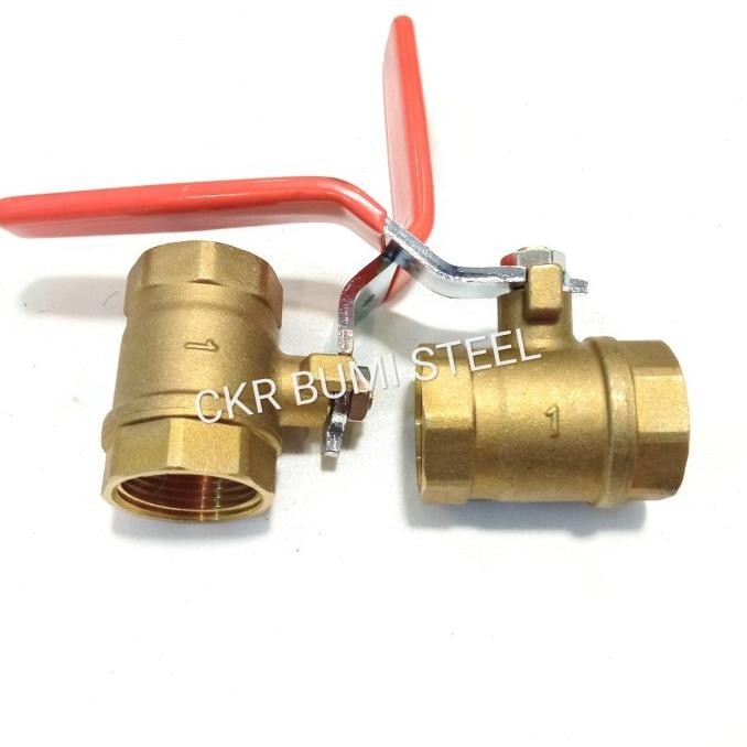 BALL VALVE 1" INCH KUNINGAN / STOP KRAN 1" INCH KUNINGAN