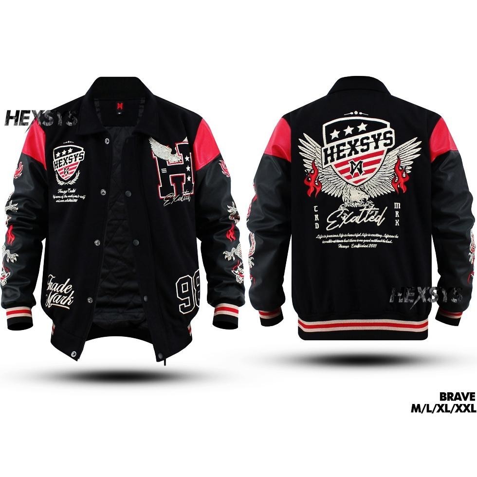 Jaket Pria Keren Brave Varsity Bordir Baseball Varsity Pria Memphis