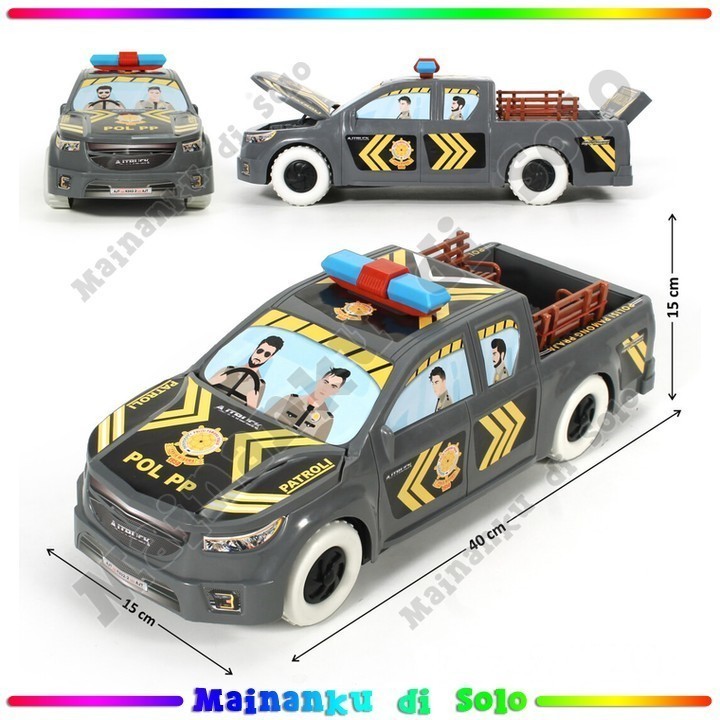[Mainanku] Mobil Pick Up Polisi Friction Car Mobil Dinas Super Car Polisi Hitam Mainan Anak
