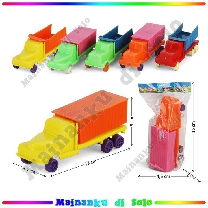 [Mainanku] Mainan Konstruksi Truk Tronton Dump / Box 13 cm Toys