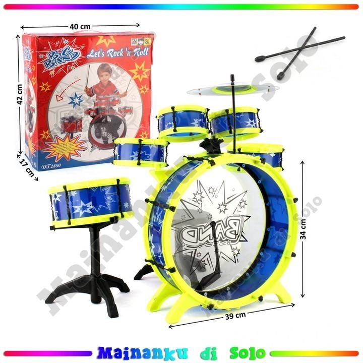 [Mainanku] Drum Set Big Band Set Drum Mainan Anak