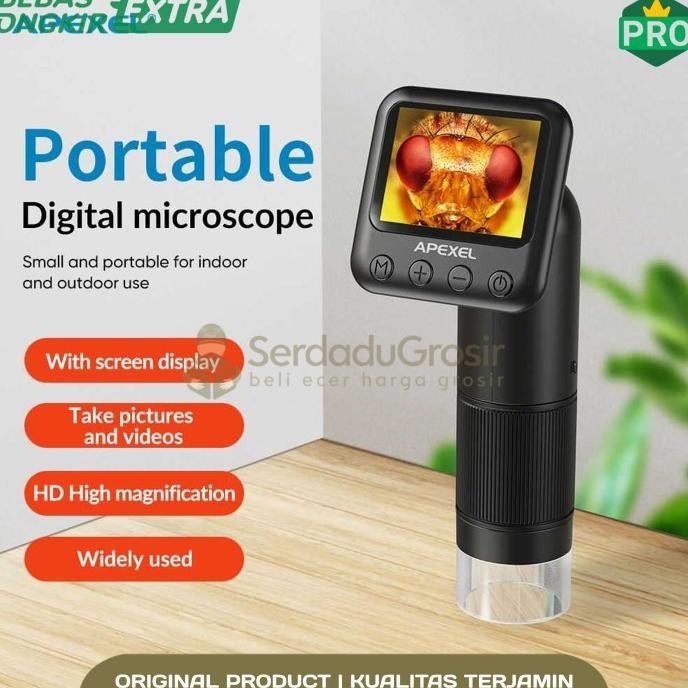 APEXEL MIKROSKOP PORTABLE DIGITAL IPS HD SCREEN RECHARGEABLE 700MAH - 2807T