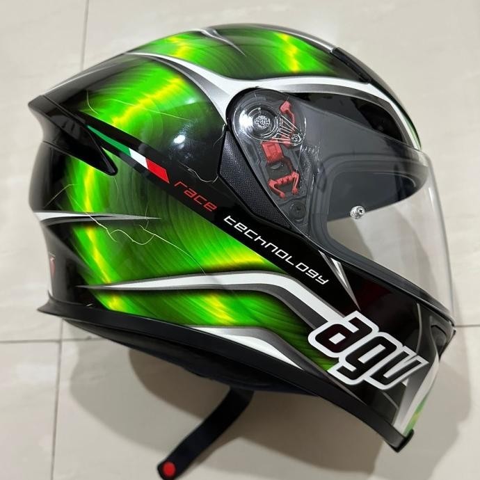 HELM AGV K5 HURRICANE GREEN K5 HIJAU