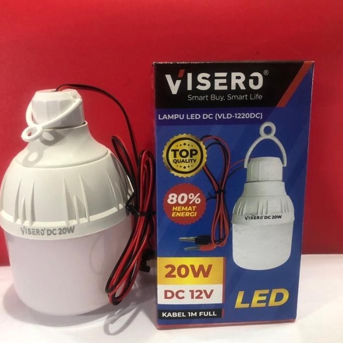 LAMPU LED DC 12VOLT + JEPIT BUAYA 20 WATT VISERO