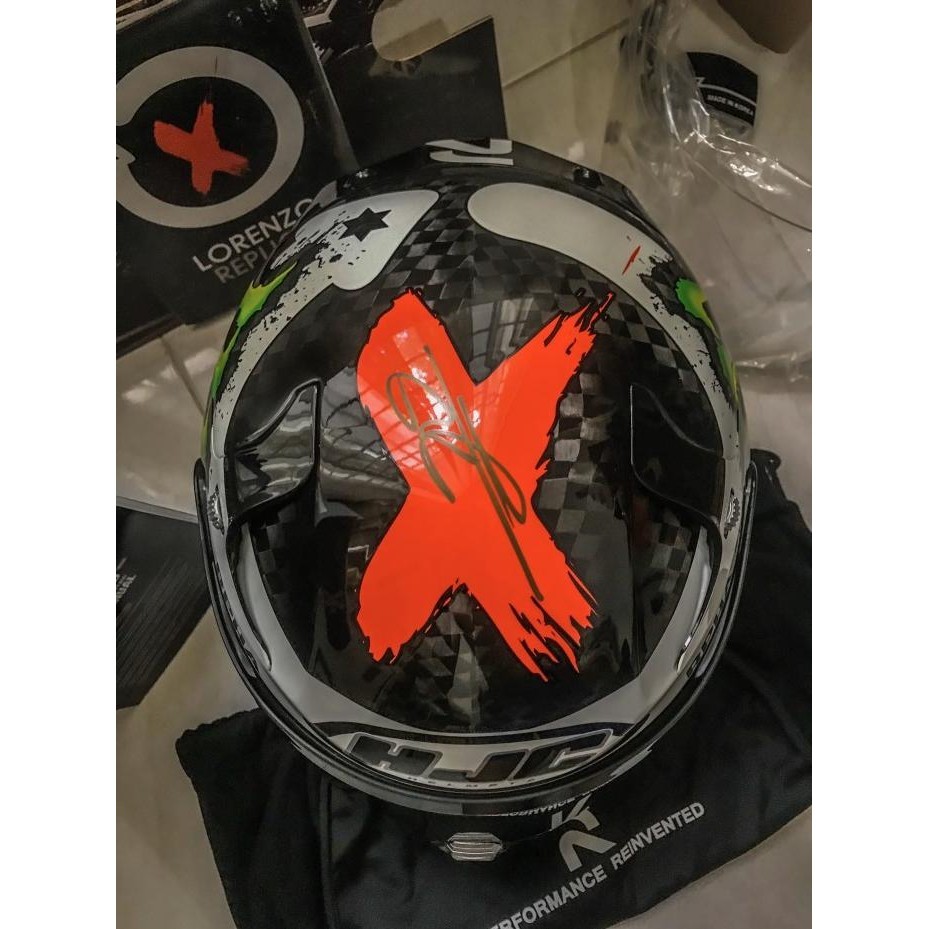 COLLECTOR ITEM HJC RPHA 10+ CARBON RPLCA JORGE LORENZO (SOLD)