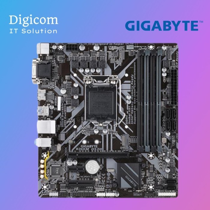 MOTHERBOARD GIGABYTE B360M-DS3H TERMURAH