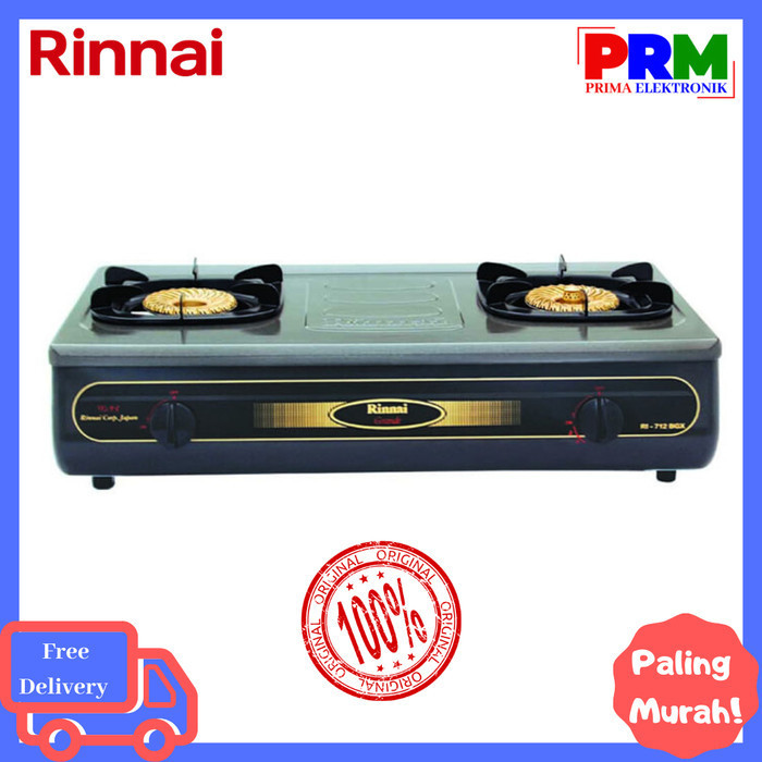 Kompor Rinnai 712 BGX / Kompor Gas 2tungku Rinnai RI 712BGX MURAH