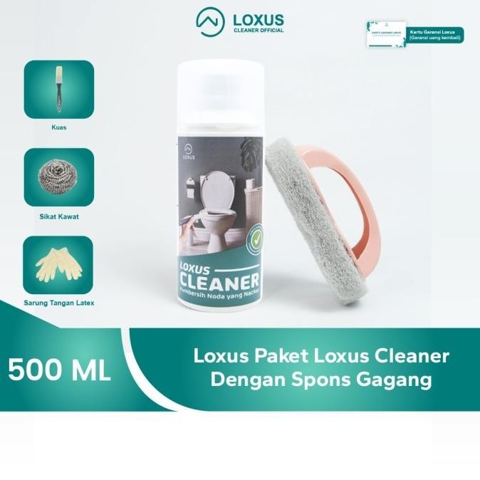 Loxus Paket Loxus Cleaner Dengan Spons Gagang