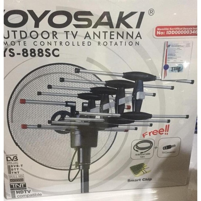 Antena Tv Luar Remote Control Antena Outdoor Toyosaki Tys 888 Sc
