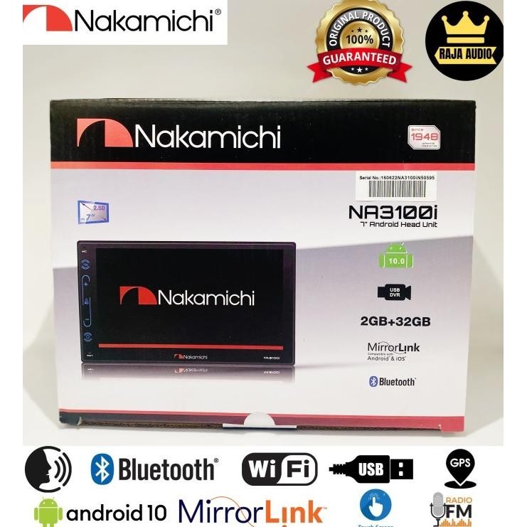 Nakamichi Na-3100I Voice Command 7 Inch Head Unit Android Double Din