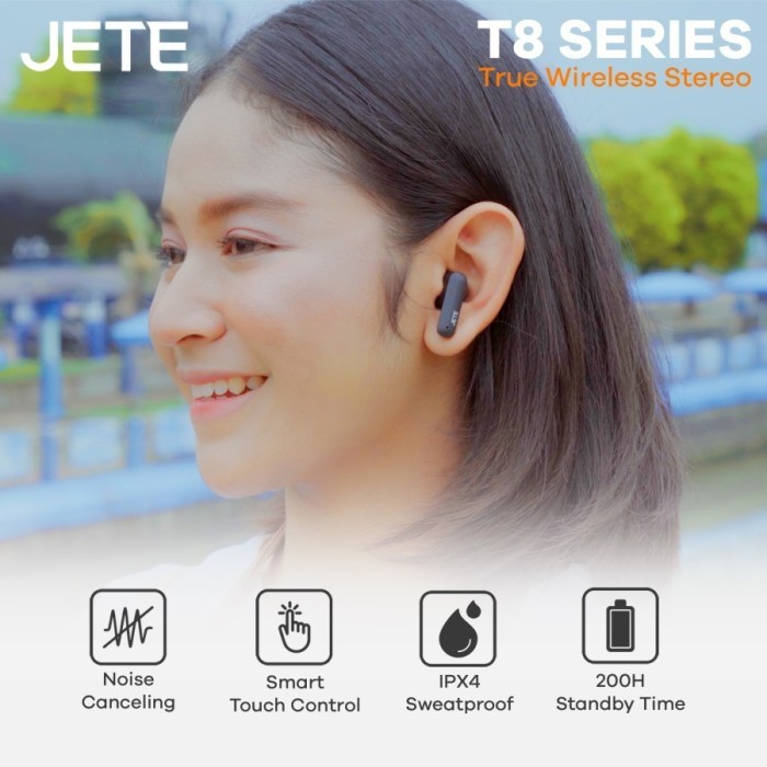 Tws Earbuds Headset Bluetooth Jete T8 Bluetooth 5.1 - Garansi 2Thn