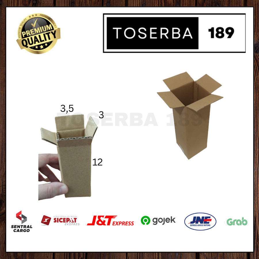 

kardus packing packaging 3,5x3x12 polos baru