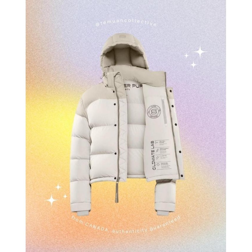 New Aritzia The Super Puff Shorty - Super World Winter Goose-Down Jacket Stok Terbatas