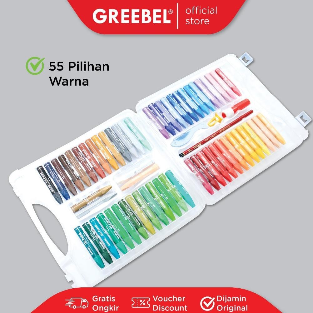 

Murah Meriah Greebel Crayon Krayon Kids Oil Pastel 55 Warna (55C) Tdk Berdebu Cerah Utk Anak Sekolah Art& Tdk Beracun Buruan Beli