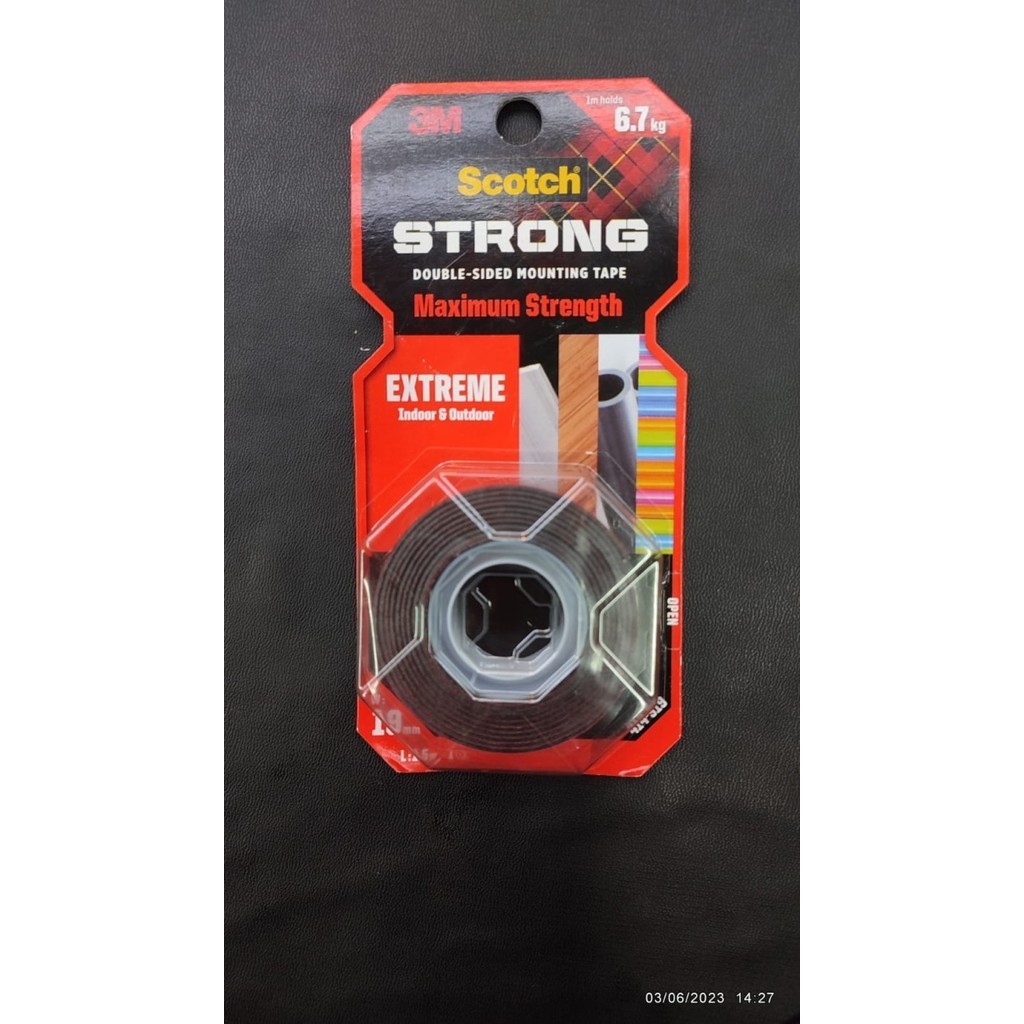 

Double Tape Outdoor 3M Scotch Super Kuat Permanent Mounting Tape 3M