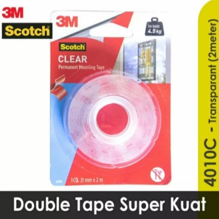 

Dobel Tape 3M Permanent Mounting Tape 2Meter 21Mmdobel Tape Bening