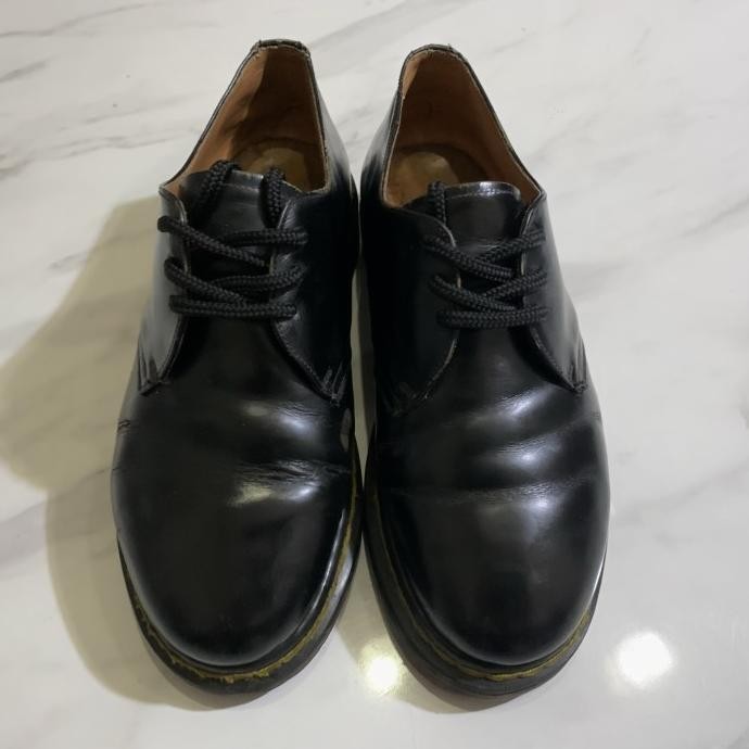 SOLD  SEPATU FORMAL DR MARTENS 1461 BLACK DOUBLE STITCH MADE IN ENGLAN