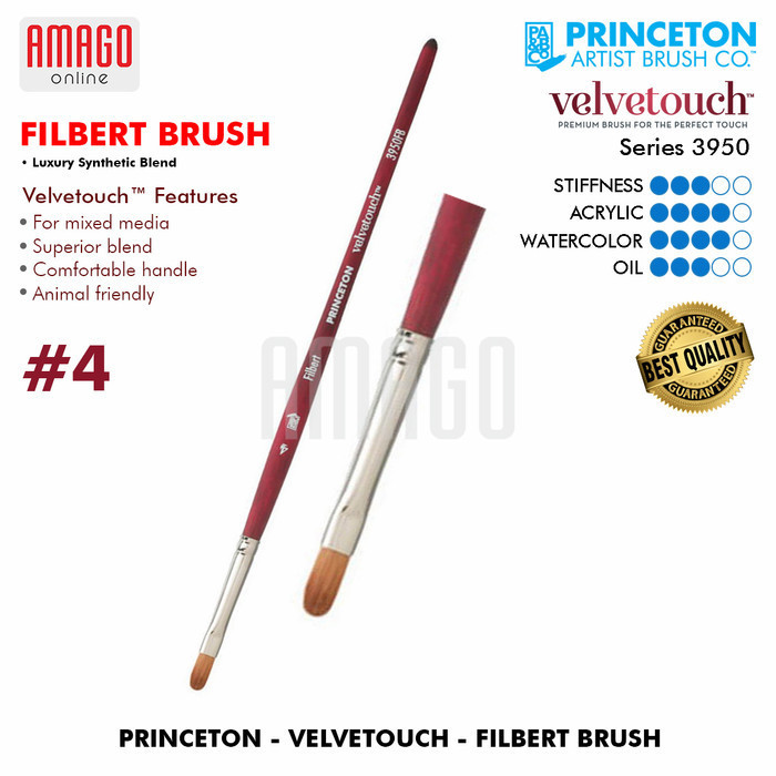 

Brush Princeton - Velvetouch - Sh - Filbert - Synthetic - 3950Fb