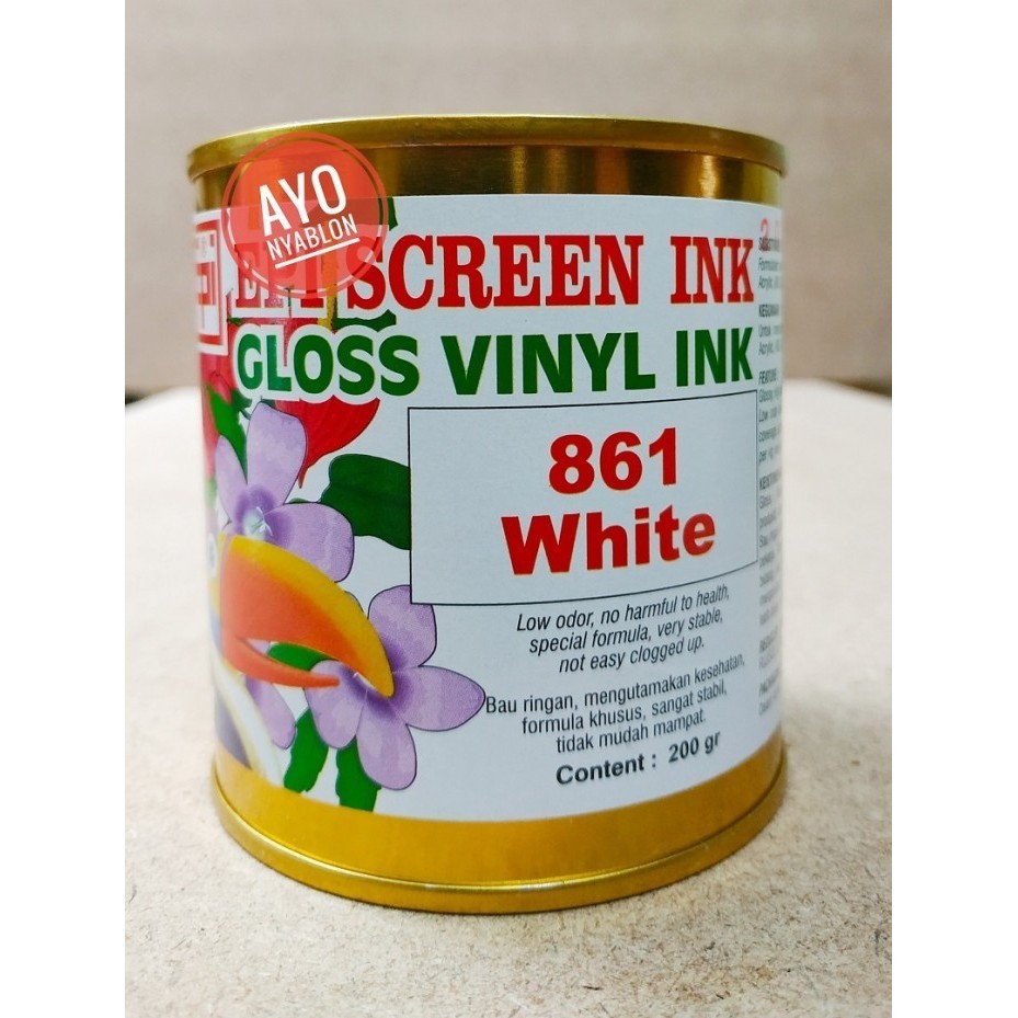 

Epi Screen Ink Gloss Vinyl Ink 861 White 1Kg Tinta Epi Putih 861 1Kg