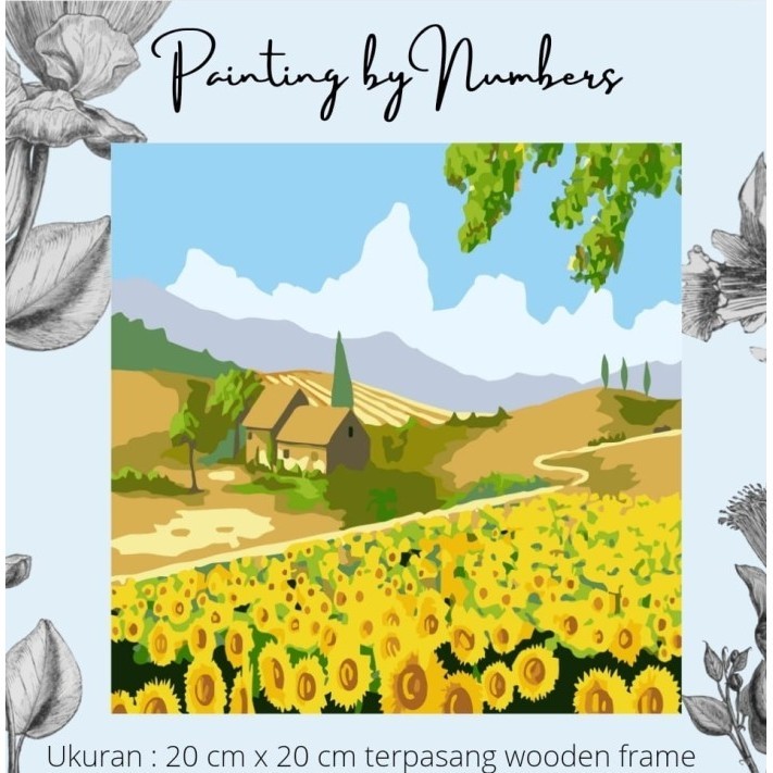 

Diy Painting By Number 20X20Cm Kerajinan Tangan - Sunflowerland