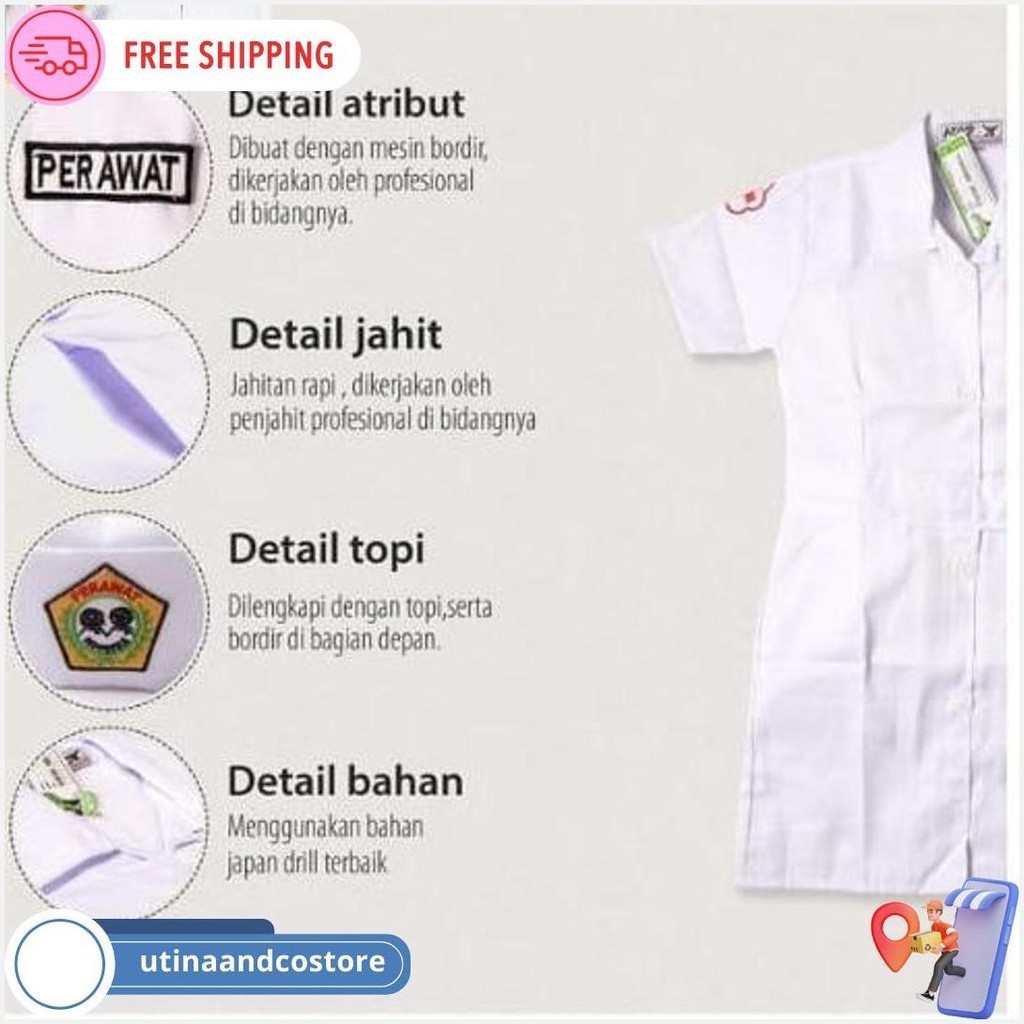 BAJU PERAWAT ANAK BAJU ANAK PEREMPUAN KOSTUM PROFESI PERAWAT CILIK STELAN PERAWAT ANAK SERAGAM SUSTE