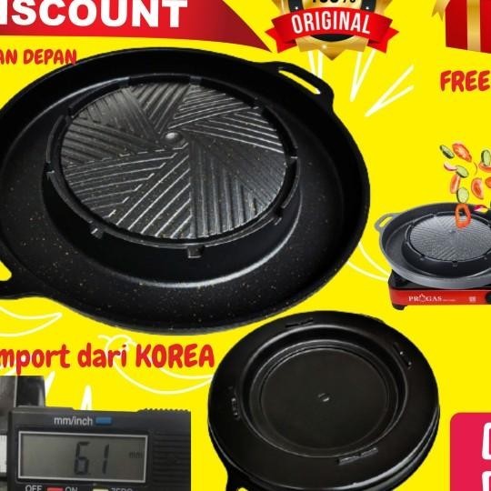 Buogi Bbq Grill Pan Hot Pot 2 In 1 Kompor Portable Shabu Suki Hotpot