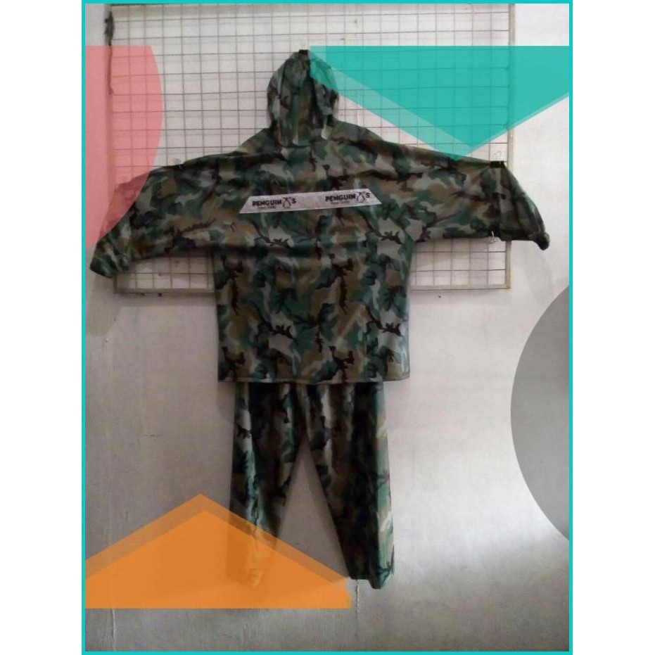 Agen grosir jas hujan penguin army doreng xxl jaket celana pvc 8JVLZ4