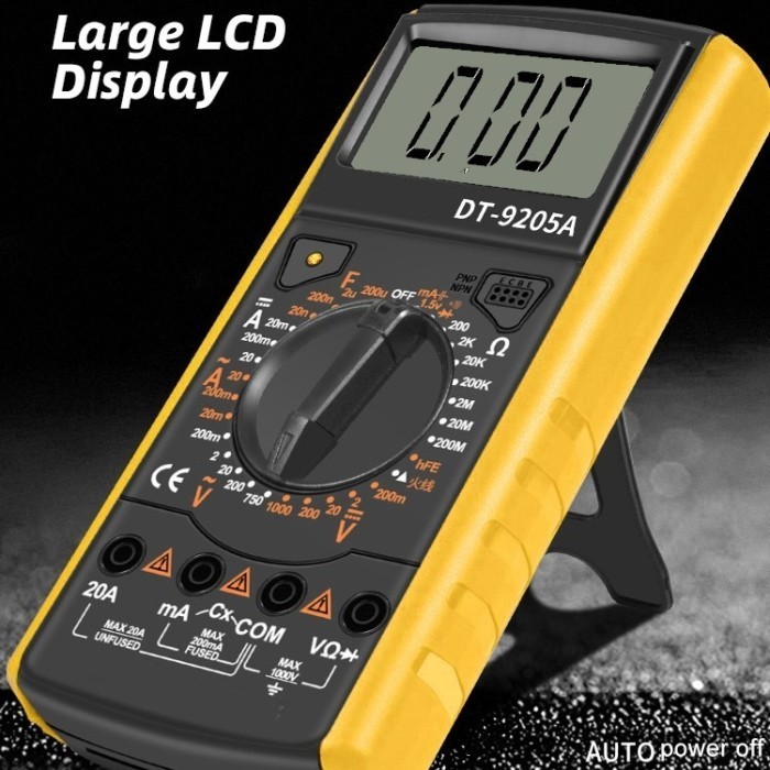 DT9205A Multimeter Mini Saku Digital, Alat Ukur Rumah Tes Multimeter