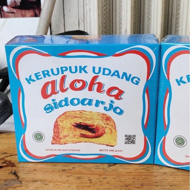 

Or42 Kerupuk Udang ALOHA Sidoarjo 500gr Super Extra Biru BOX Termurah