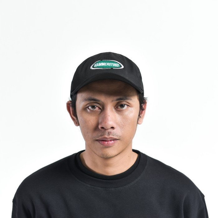 Hammerstout Topi Polo Cap Orbit Topi Hitam Black Cap