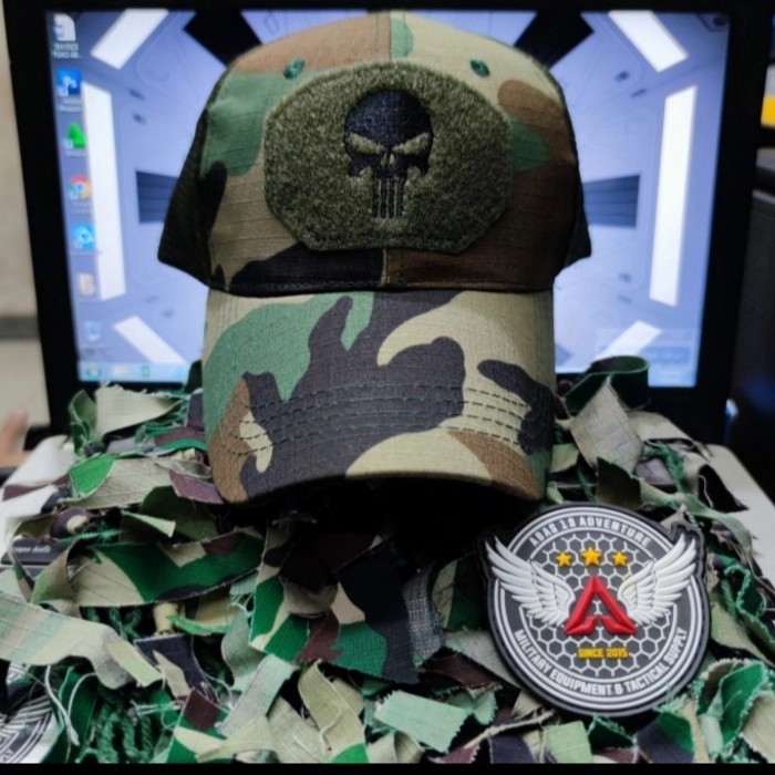 Topi Punisher Premium Woodland Import