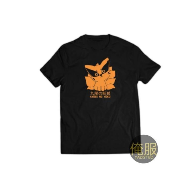 Promo Kaos Tshirt Kurama Kyuubi Anime Naruto Boruto Chibi Baju Anak Dewasa Pria Wanita