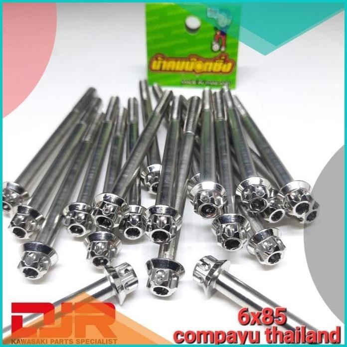 probolt hard stainless 6x85 baut 10 panjang 8.5cm compayu thailand 8JV