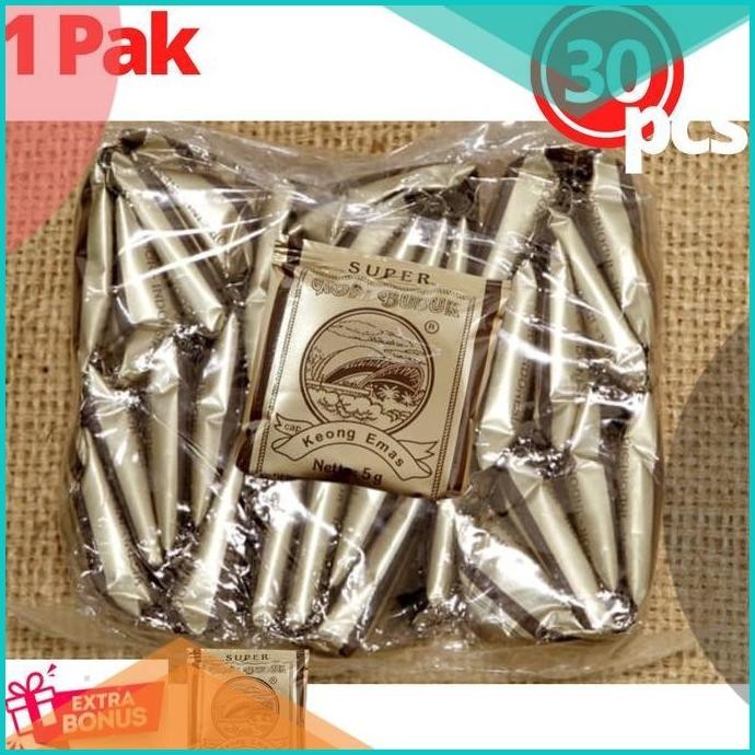 

KOPI KEONG EMAS KOPI TULEN TANPA GULA 1 PAK ISI 30PCS KOPI KHAS BOGOR