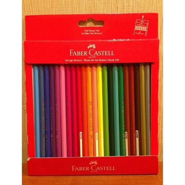 Qig-1722 Pensil Warna 24 Faber Castell / Classic Colour 24 Warna Faber Castell Big Sale