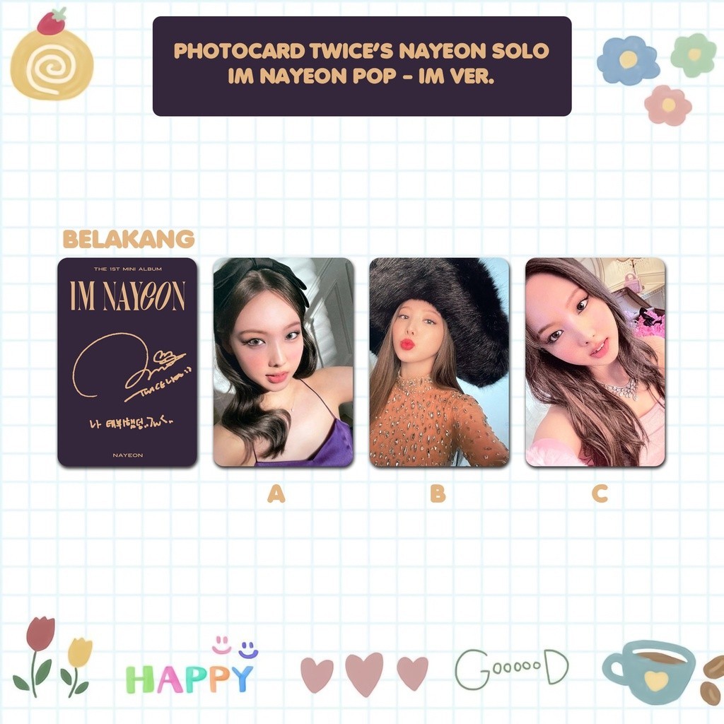[REPLIKA] TWICE NAYEON SOLO OFFICIAL PHOTOCARD IM NAYEON POP