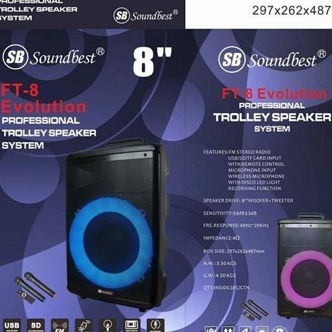 Speaker Portable Soundbest Ft 8 Evolution Ft8 Original