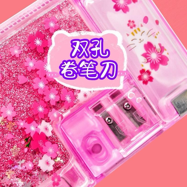

SALE Kotak Pensil Magnet Glitter Air / Tempat Pensil karakter 2 sisi TY69