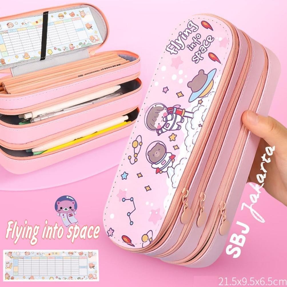 

SALE Tempat Pensil Kotak Pensil 3 Layer Korean Style Pensil Case SBJ-PC3L Do86