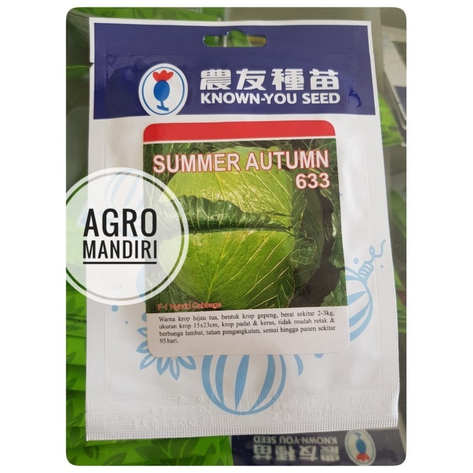 Benih Bibit Kubis / Cabbage Summer Autumn Isi 10 Gram Known You Seed