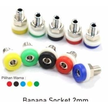 (3 pcs) Jack Banana Plug 2mm Socket Banana 2mm Jek Banana Kualitas Baik