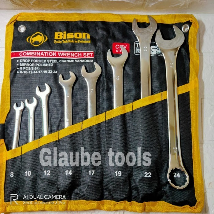 Bison Kunci Ring Pas 8Pc 8-24 Kunci Reng Pas set