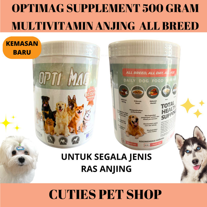 Optimag 500 Gram Multivitamin Suplemen Anjing / Healthy Dog Supplement